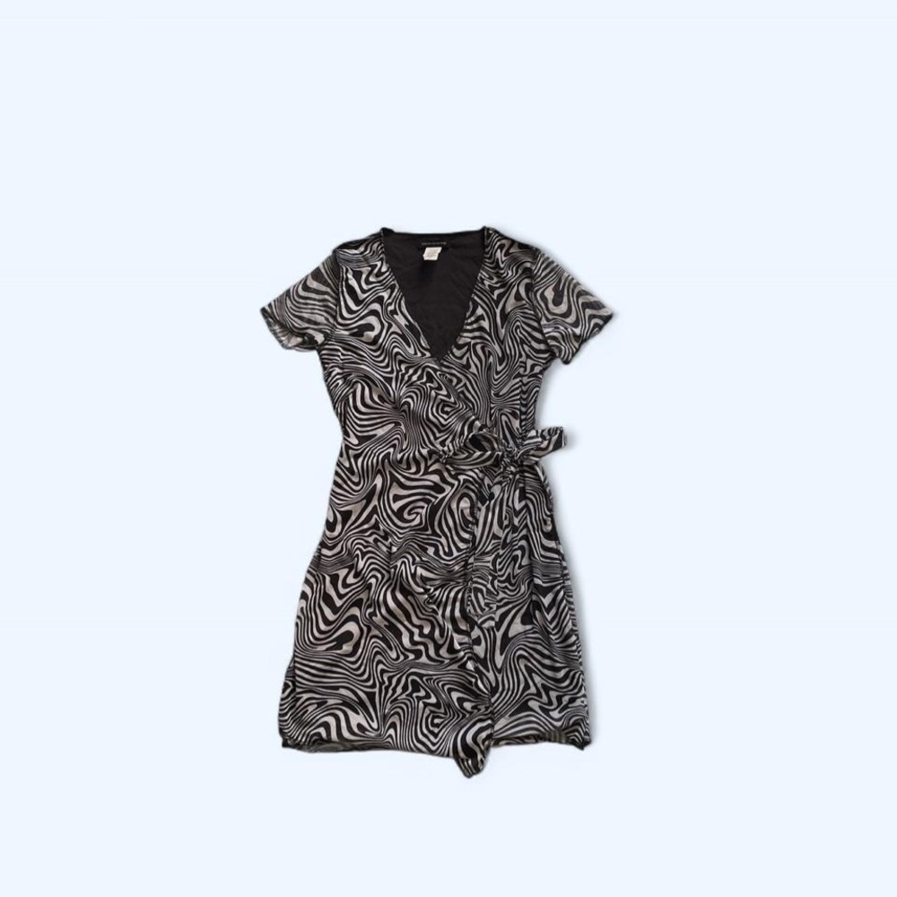 Zebra abstract print mini dress size s by Caution to the‎ wind